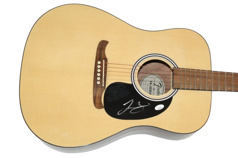 Lee Brice Signed Autograph Fender Acoustic Guitar - Hard 2 Love w/ JSA COA