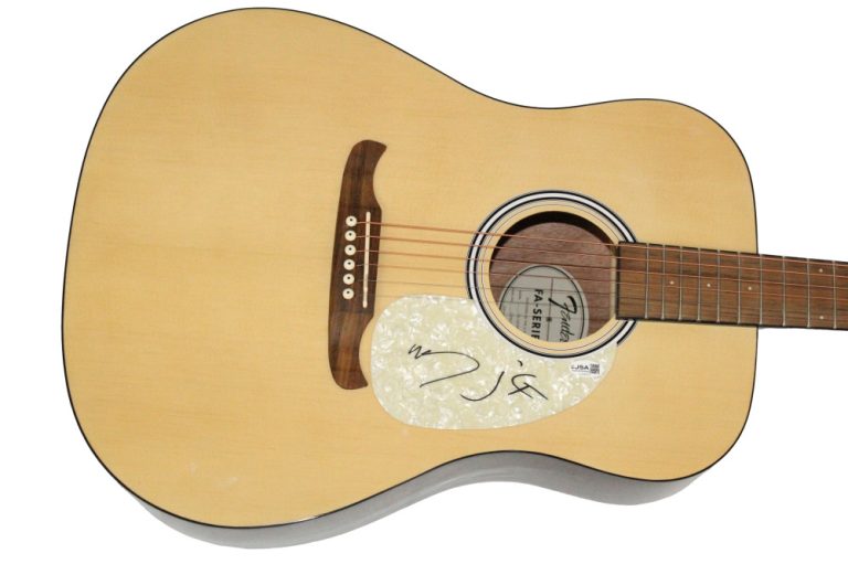 Jeremiah Fraites & Wesley Schultz Signed Autograph Fender Guitar - Lumineers JSA