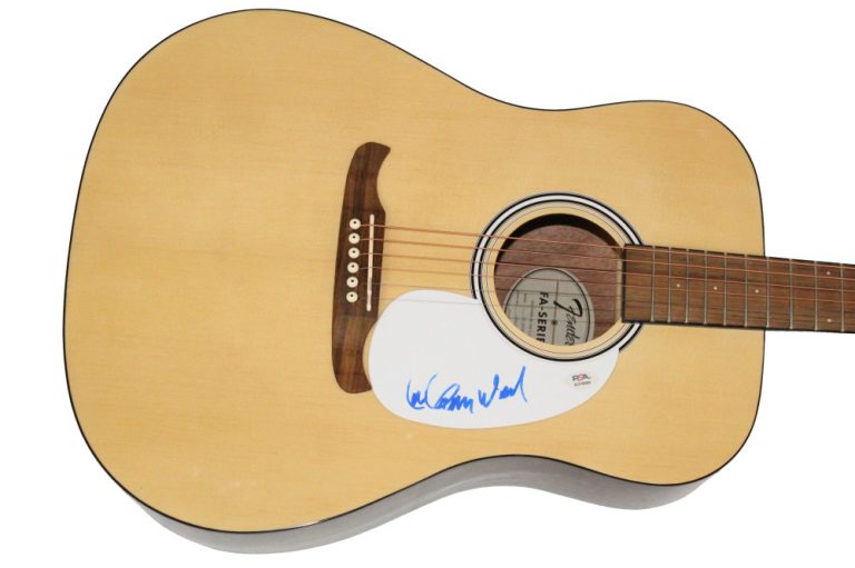 Lee Greenwood Signed Autograph Fender Guitar - God Bless the USA w/ PSA COA
