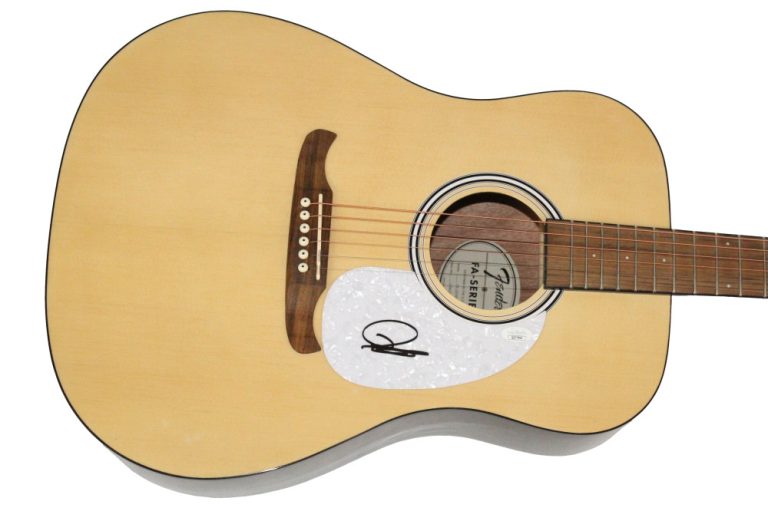 Dustin Lynch Signed Autograph Fender Acoustic Guitar  Where It's At JSA COA