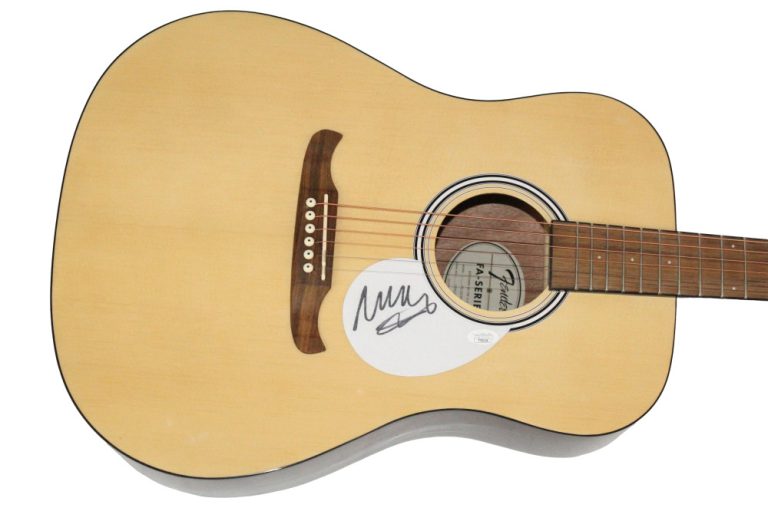 Marcus Mumford Signed Autograph Fender Acoustic Guitar Mumford & Sons w/ JSA COA