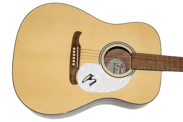 Chris Young Signed Autograph Fender Acoustic Guitar - Neon A.M. w/ JSA COA