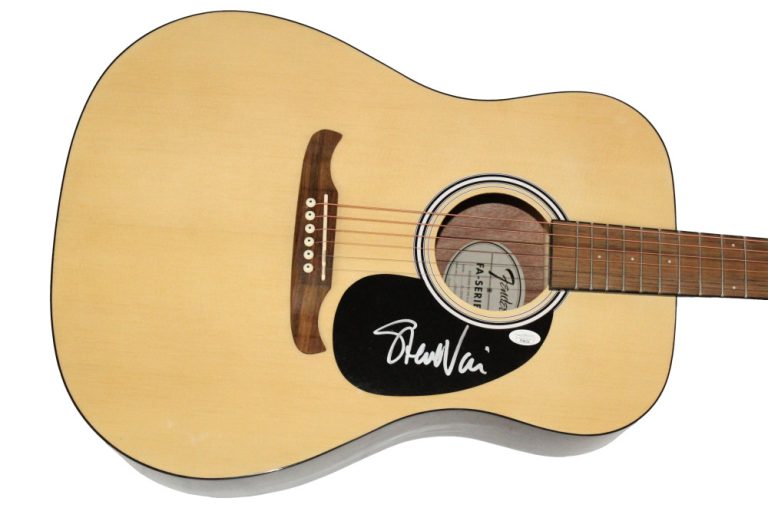 Steve Vai Signed Autograph Fender Acoustic Guitar - Passion and Warfare JSA COA