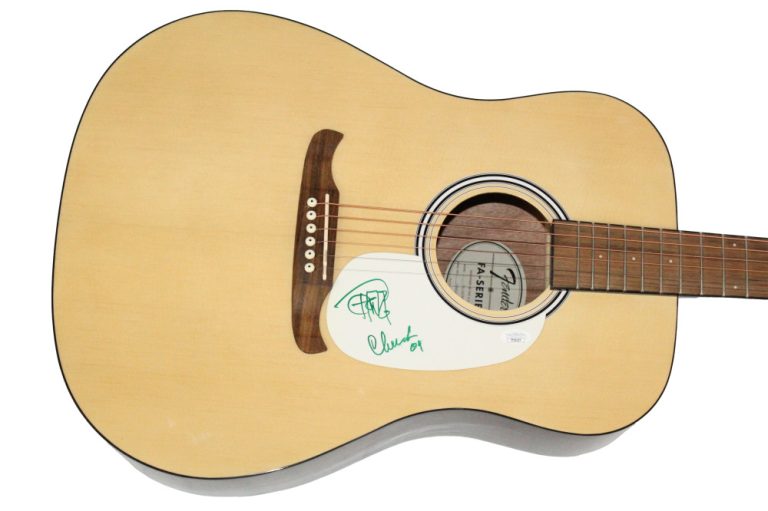 Cheech & Chong Dual Signed Autograph Fender Acoustic Guitar w/ JSA COA