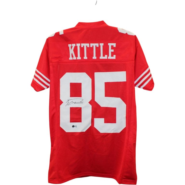 George Kittle Autographed/Signed San Francisco 49ers Red Jersey Beckett 58532