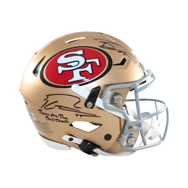 Purdy Kittle Signed 49ers Helmet Speedflex 