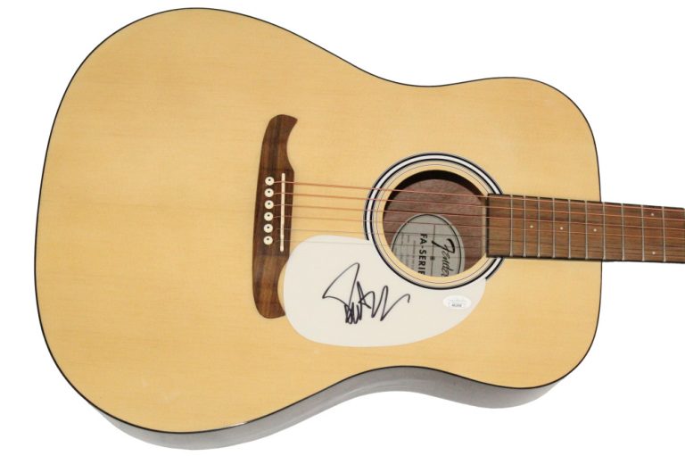 Pat Monahan Train Signed Autograph Fender Guitar - Drops of Jupiter JSA COA