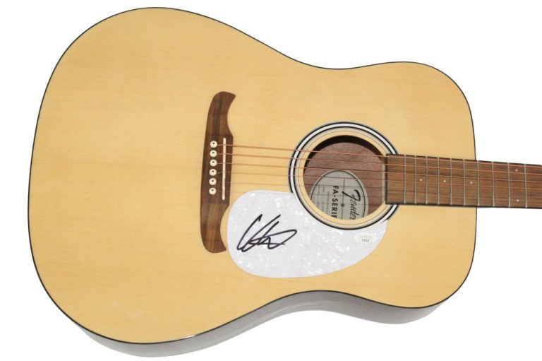 Chris Lane Signed Autograph Fender Guitar - Laps Around the Sun w/ JSA COA