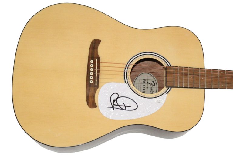 Russell Dickerson Signed Autograph Fender Acoustic Guitar - Yours JSA COA