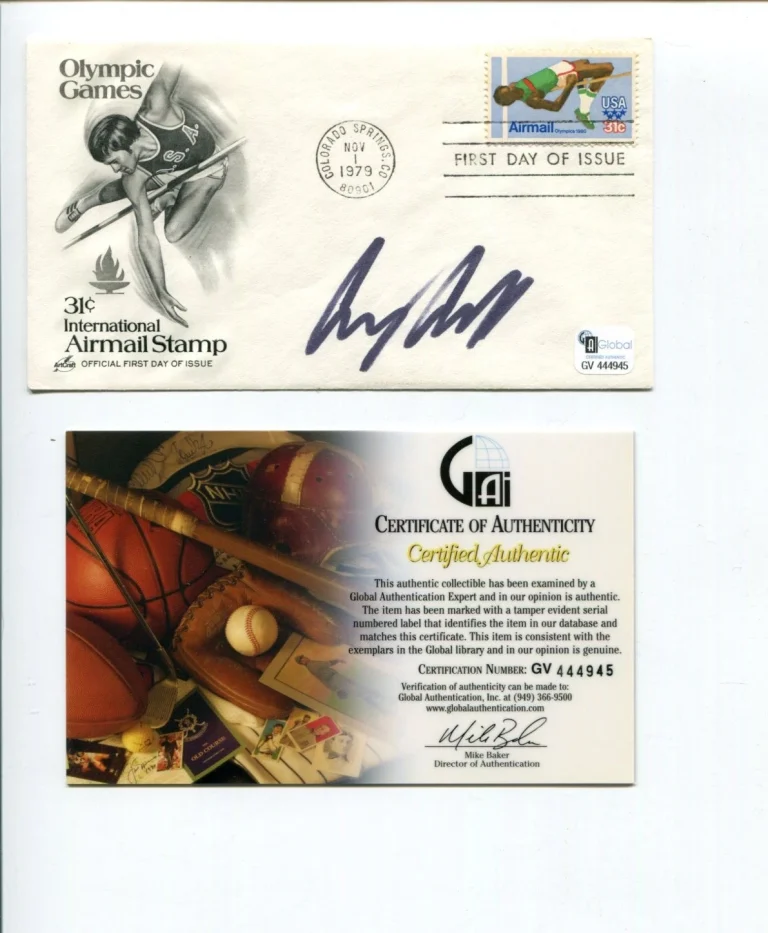 Amy Acuff US Olympic Track & Field Sexy Model Signed Autograph FDC COA