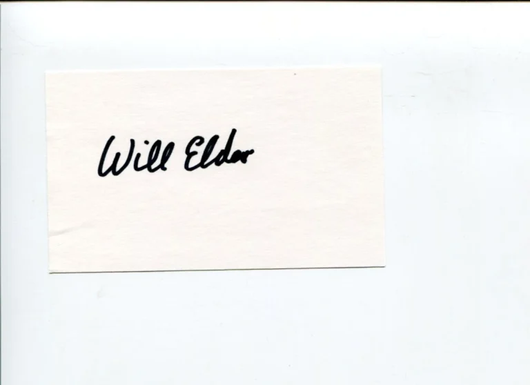 Will Elder Mad Magazine Cartoonist Artist Illustrator Signed Autograph