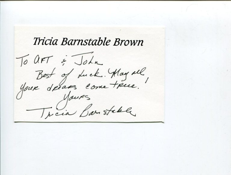Patricia Tricia Barnstable Model Doublemint Twins Quark Signed Autograph JSA