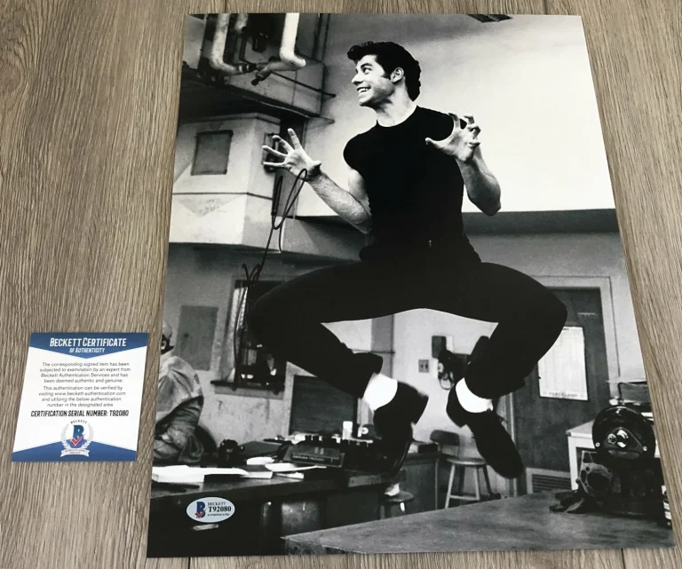 JOHN TRAVOLTA SIGNED GREASE SATURDAY NIGHT FEVER 11x14 PHOTO w/PROOF BECKETT BAS