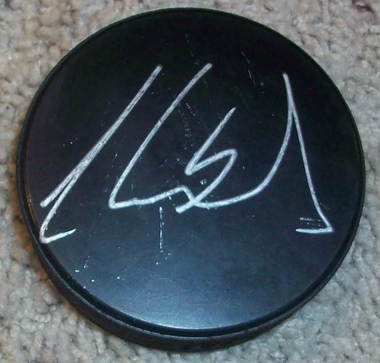 AARON EKBLAD FLORIDA PANTHERS TEAM CANADA SIGNED AUTOGRAPH PUCK D w/PROOF