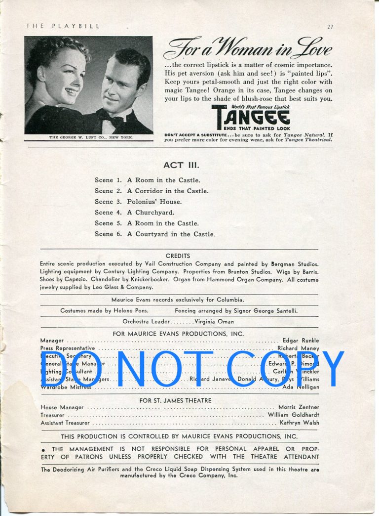 Tangee Lipstick Ad 1950's Original Ad Advertisement
