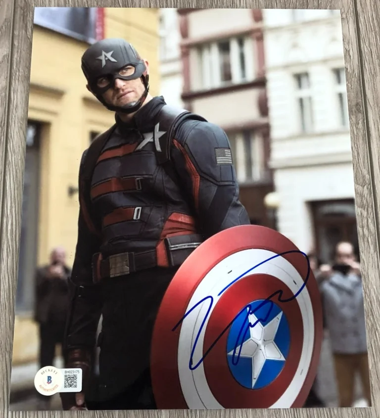 WYATT RUSSELL CAPTAIN AMERICA JOHN FALCON SIGNED 8x10 PHOTO w/PROOF BECKETT COA