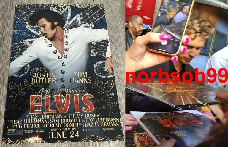 AUSTIN BUTLER SIGNED ELVIS 12x18 PHOTO POSTER w/EXACT VIDEO PROOF & BECKETT COA