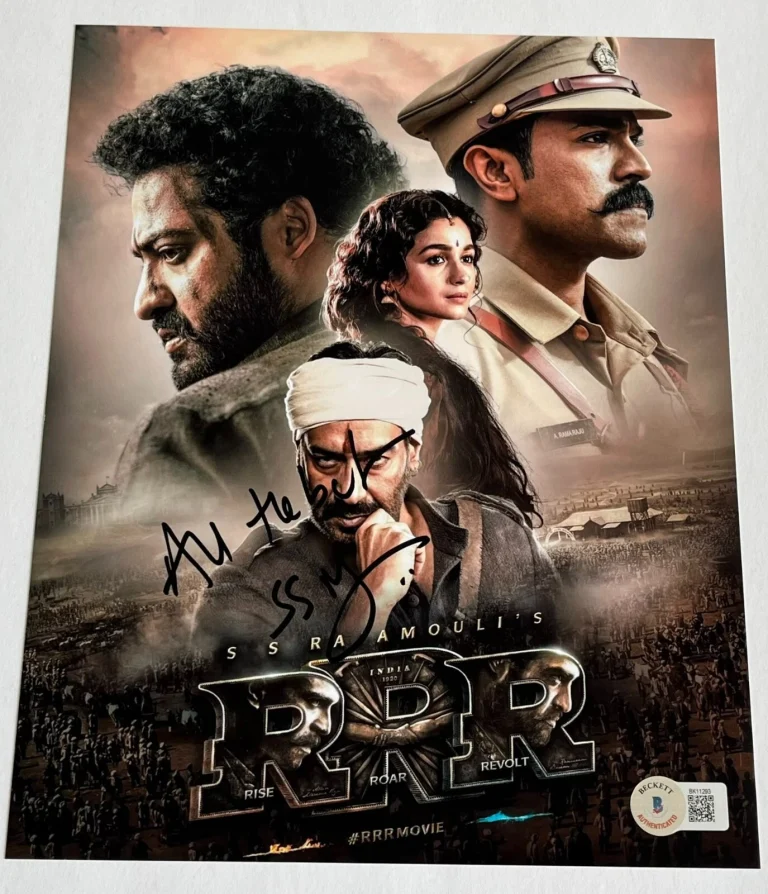 S.S. RAJAMOULI SIGNED RRR BAAHUBALI MEGADHEERA 8x10 PHOTO B w/PROOF BECKETT COA