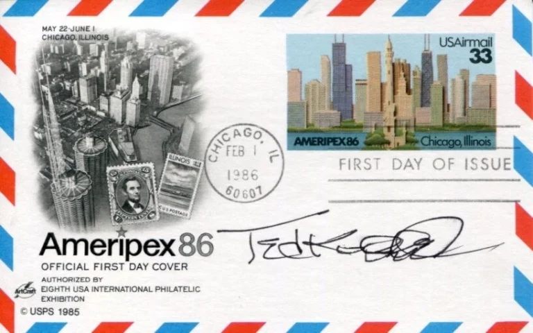Ted Koppel ABC News Nightline Journalist Reporter Author Signed Autograph FDC