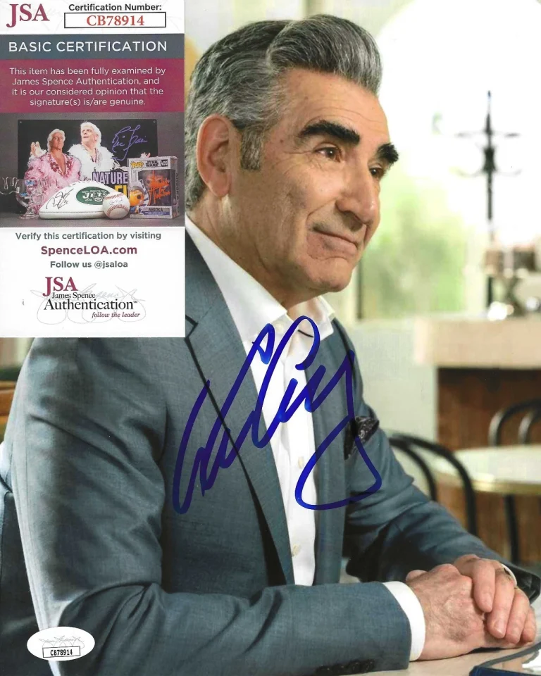 Eugene Levy Signed 8x10 Photo w/ JSA COA #CB78914 Schitt's Creek Johnny Rose