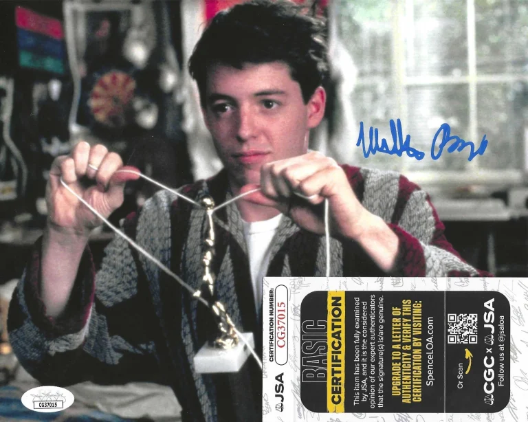 Matthew Broderick Signed 8x10 Photo w/ JSA COA #CG37015 Ferris Bueller's Day Off