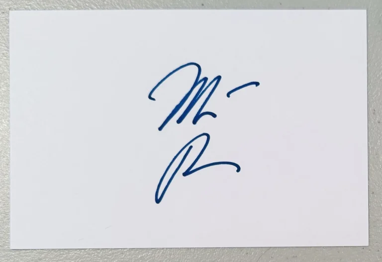 Matthew Perry Signed Autographed 4x6 Card Full SWAU Letter Friends