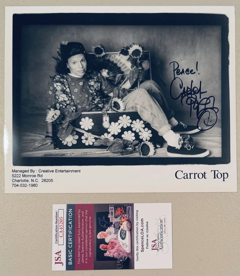 Carrot Top Signed Autographed 8x10 Photo JSA Cert Comedian Actor