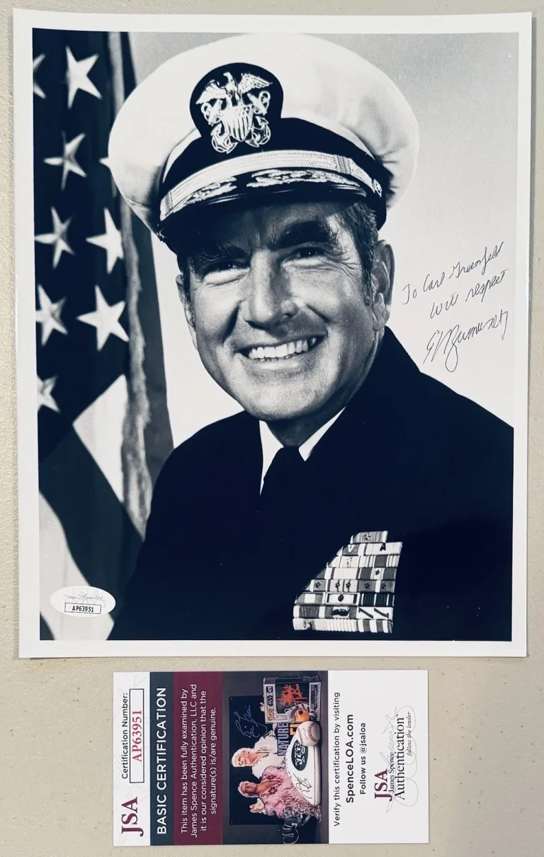 Admiral Elmo Zumwalt Jr. Signed Autographed 8x10 Photo JSA Cert Navy USN