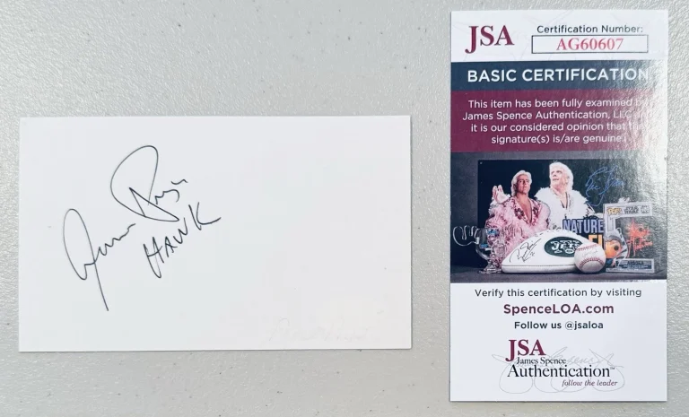 Aaron Pryor Signed Autographed 3x5 Card JSA Cert Boxer Welterweight Champion
