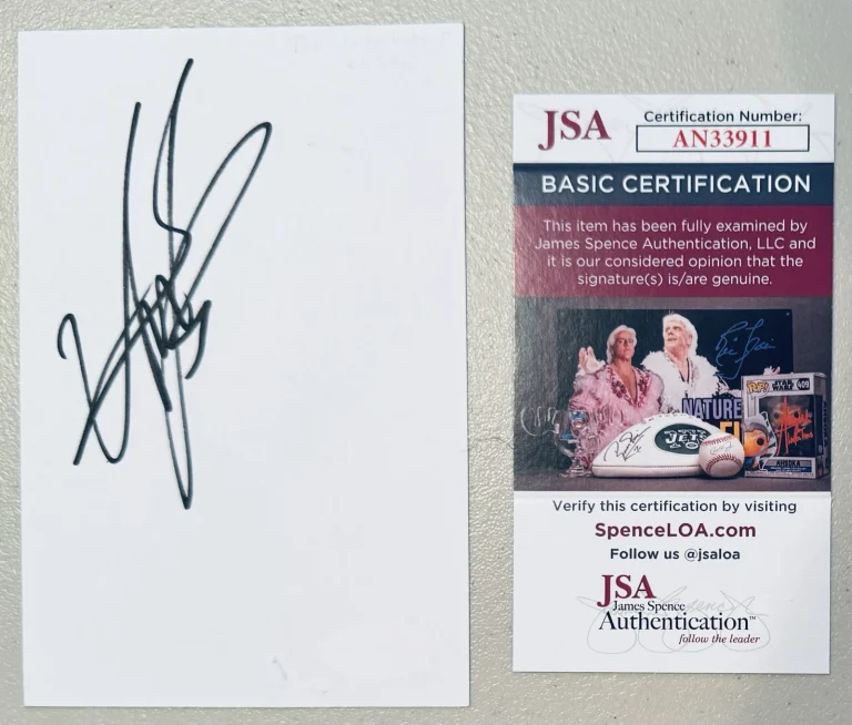 The Undertaker Signed Autographed 4x6 Card JSA Cert Wrestler WWE WWF
