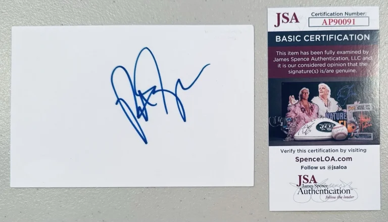 Pete Sampras Signed Autographed 4x6 Card JSA Cert Tennis Champion