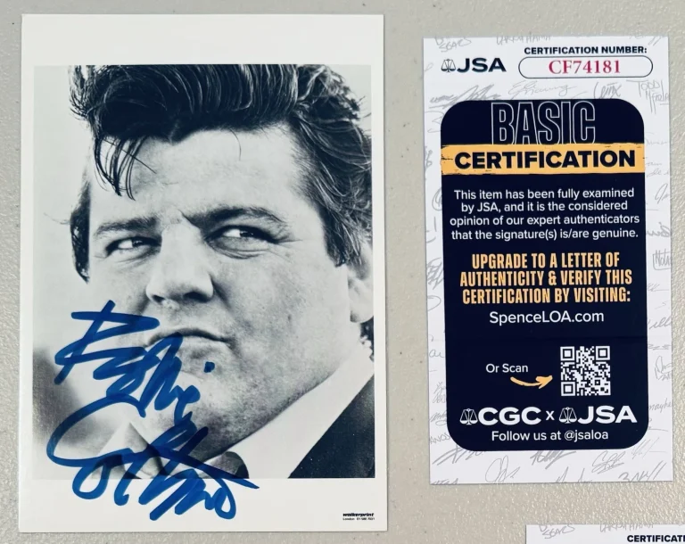 Robbie Coltrane Signed Autographed 4x6 Photo JSA Cert Harry Potter James Bond