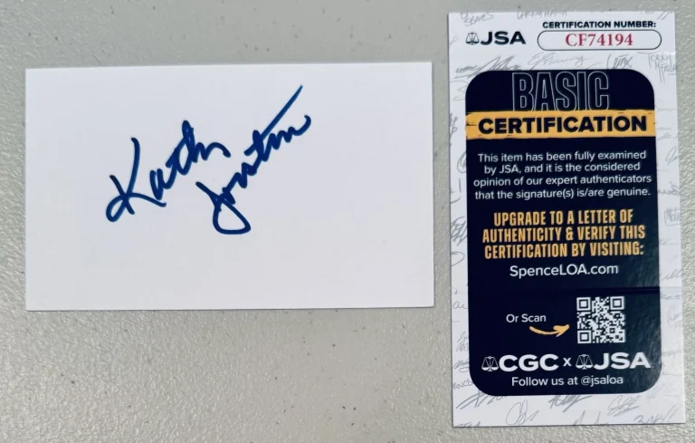Kathryn Joosten Signed Autographed 3x5 Card JSA West Wing Desperate Housewives