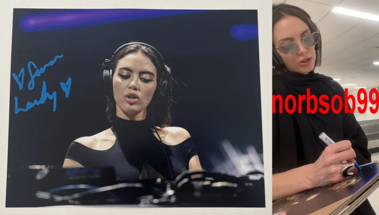 DJ SARA LANDRY SIGNED AUTOGRAPH SEXY 8x10 PHOTO B w/EXACT PROOF & COA