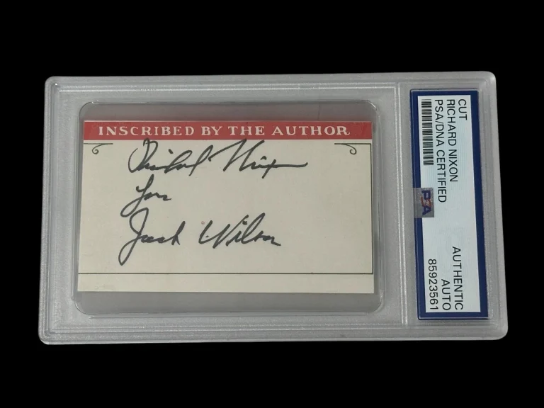 Richard Nixon US President VP Senator Watergate Signed Autograph PSA DNA Slab