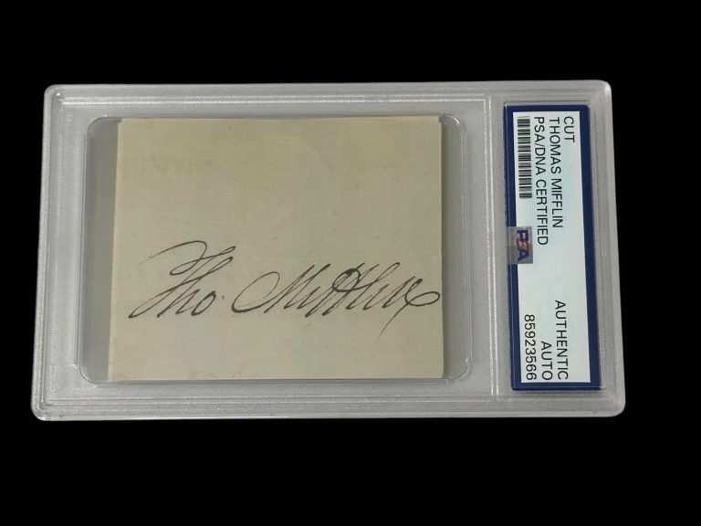 General Thomas Mifflin Constitution Founding Father Signed Autograph PSA DNA