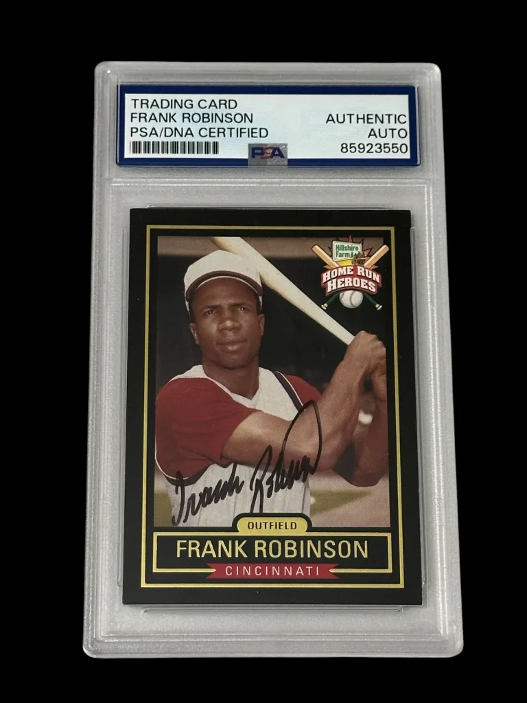 Frank Robinson Cincinnati Reds Home Run Heroes Signed Autograph PSA DNA Slab