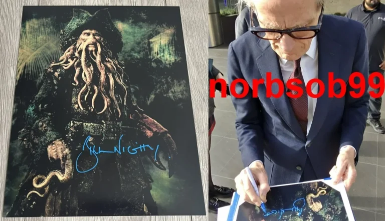 BILL NIGHY SIGNED PIRATES OF THE CARIBBEAN 11x14 PHOTO w/EXACT PROOF BECKETT COA