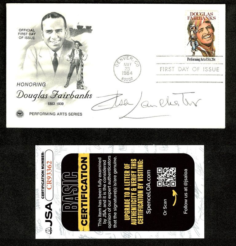 Elsa Lanchester Signed Autographed First Day Cover JSA Bride Of Frankenstein