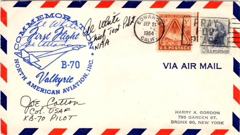 Alvin Al White Joseph Joe Cotton NASA Test Pilot XB-70 Rare Signed Autograph FDC