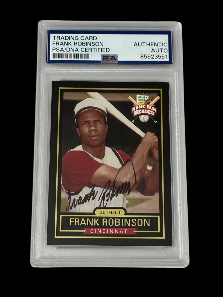 Frank Robinson Cincinnati Reds Home Run Heroes Signed Autograph PSA DNA Slab