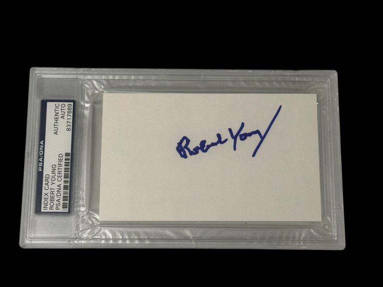 Robert Young Father Knows Best Marcus Welby MD Signed Autograph PSA DNA Slab