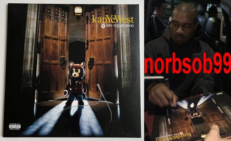 KANYE WEST YE SIGNED AUTOGRAPH LATE REGISTRATION VINYL w/EXACT VIDEO PROOF & COA