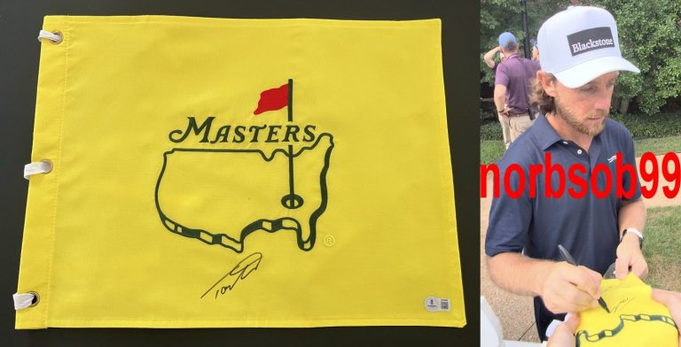 TOMMY FLEETWOOD SIGNED UNDATED MASTERS FLAG AUGUSTA w/EXACT PROOF & BECKETT COA