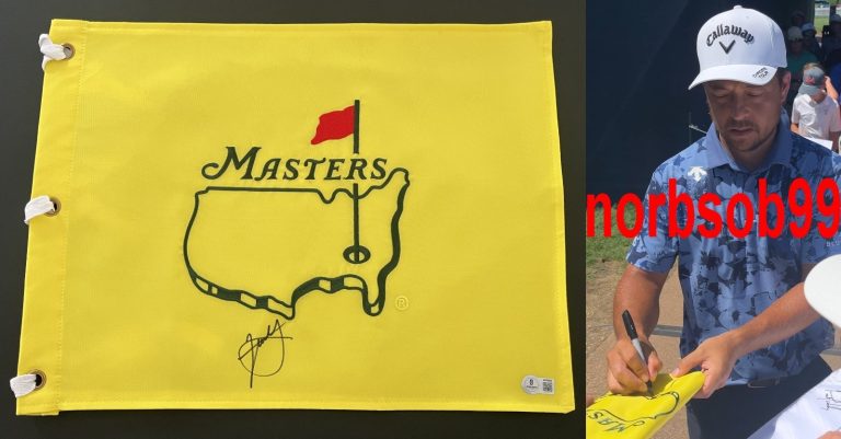 XANDER SCHAUFFELE SIGNED UNDATED MASTERS FLAG AUGUSTA w/EXACT PROOF BECKETT COA