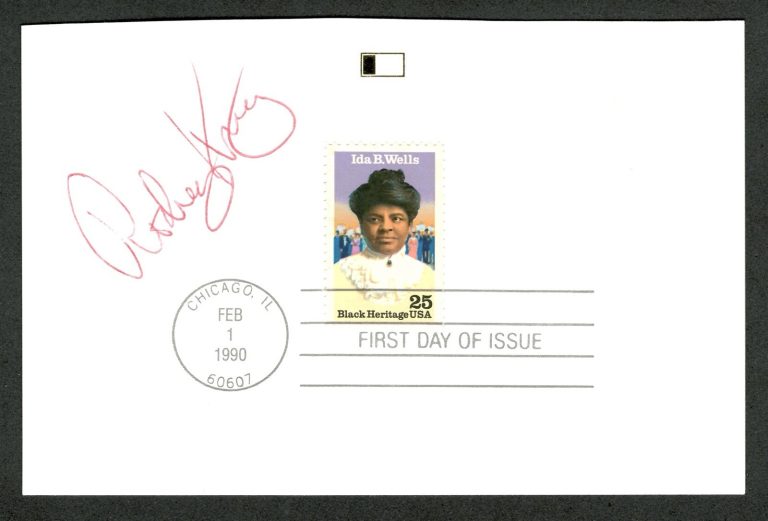 Rodney King Signed Autographed 4x6 Card Grad Authentication Los Angeles Riots