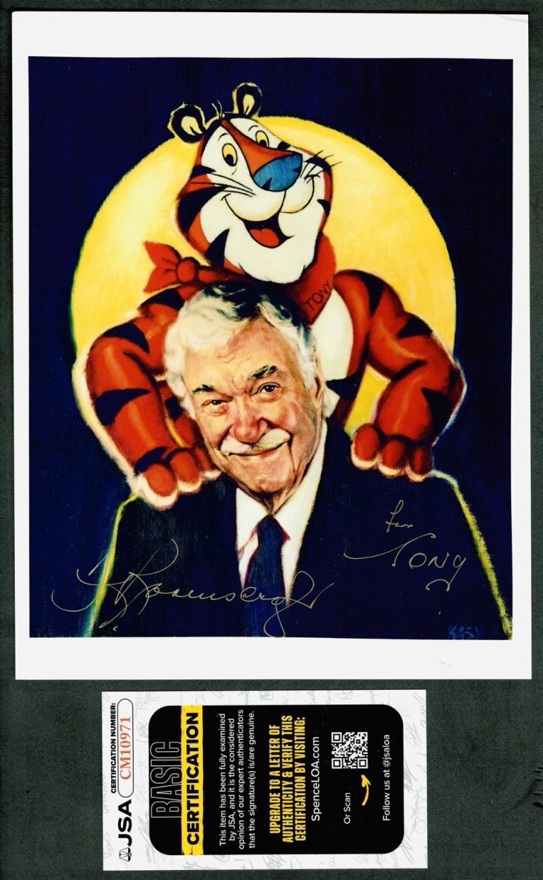 Thurl Ravenscroft Signed Autographed Tony The Tiger 8x10 Photo JSA Cert