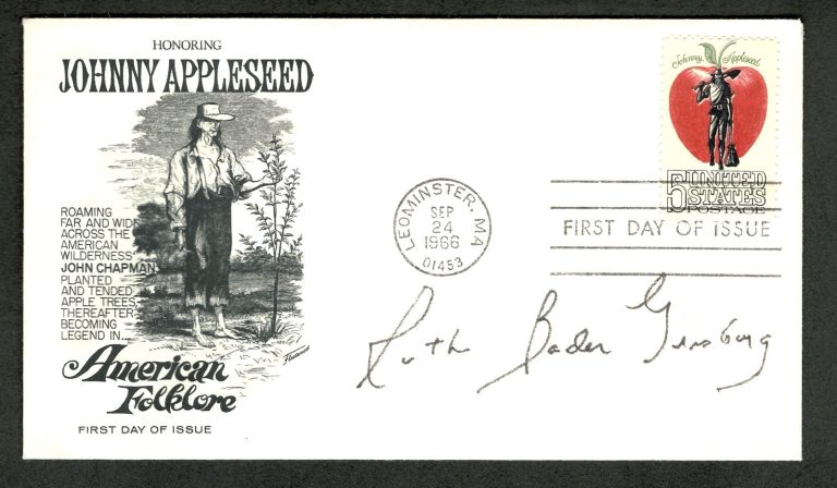 Ruth Bader Ginsburg Signed Autographed First Day Cover Grad Authentication