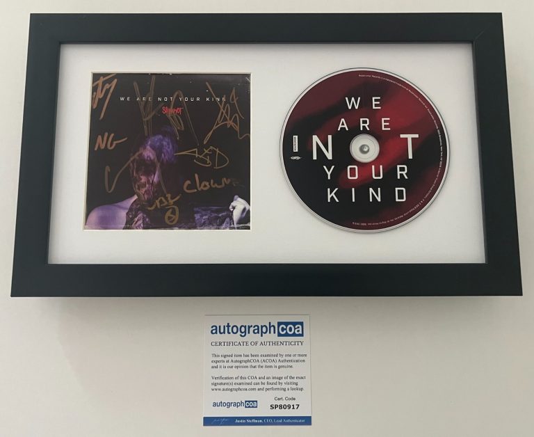 SLIPKNOT X8 SIGNED WE ARE NOT YOUR KIND FRAMED & MATTED CD w/ AUTOGRAPH ACOA COA