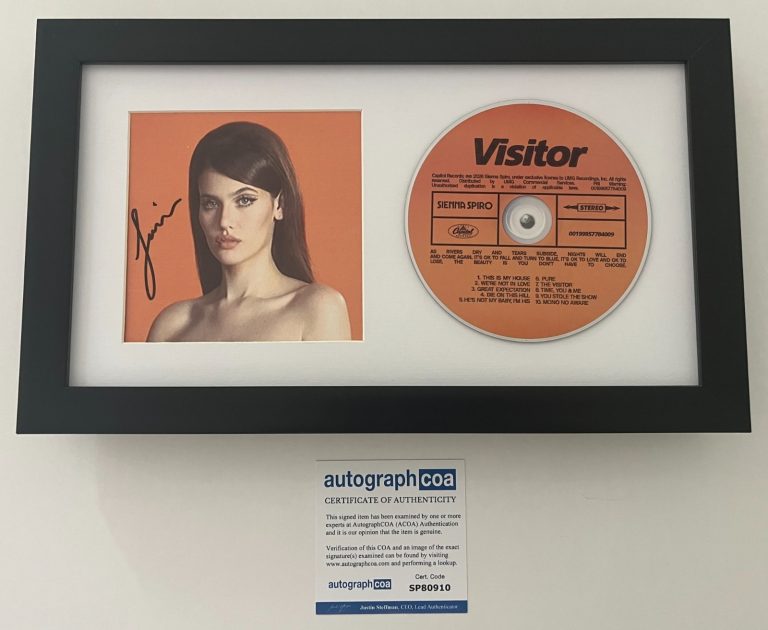 SIENNA SPIRO SIGNED VISITOR FRAMED & MATTED CD w/ AUTOGRAPH ACOA COA